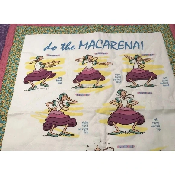 Olive Oyl Oil From Popeye Do The Macarena Vintage Wall Hanging Fabric Handmade